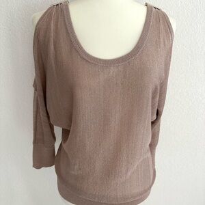 INC International Concepts Off-the-Shoulder Sweater - Taupe